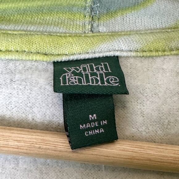 NWT Wild Fable Hoodie Womens M Green Swirl Cotton Cropped Tie Dye Y2K - Picture 6 of 6